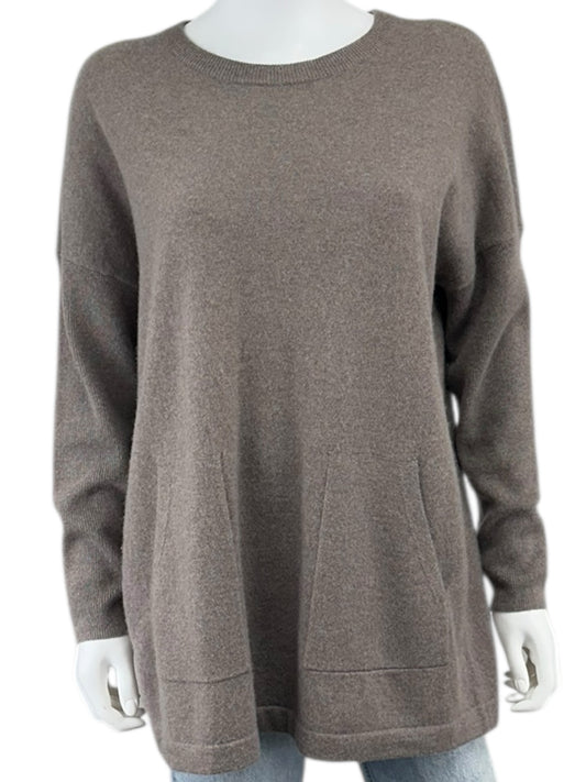 J. Jill Brown 100% Cashmere Sweater Size M
