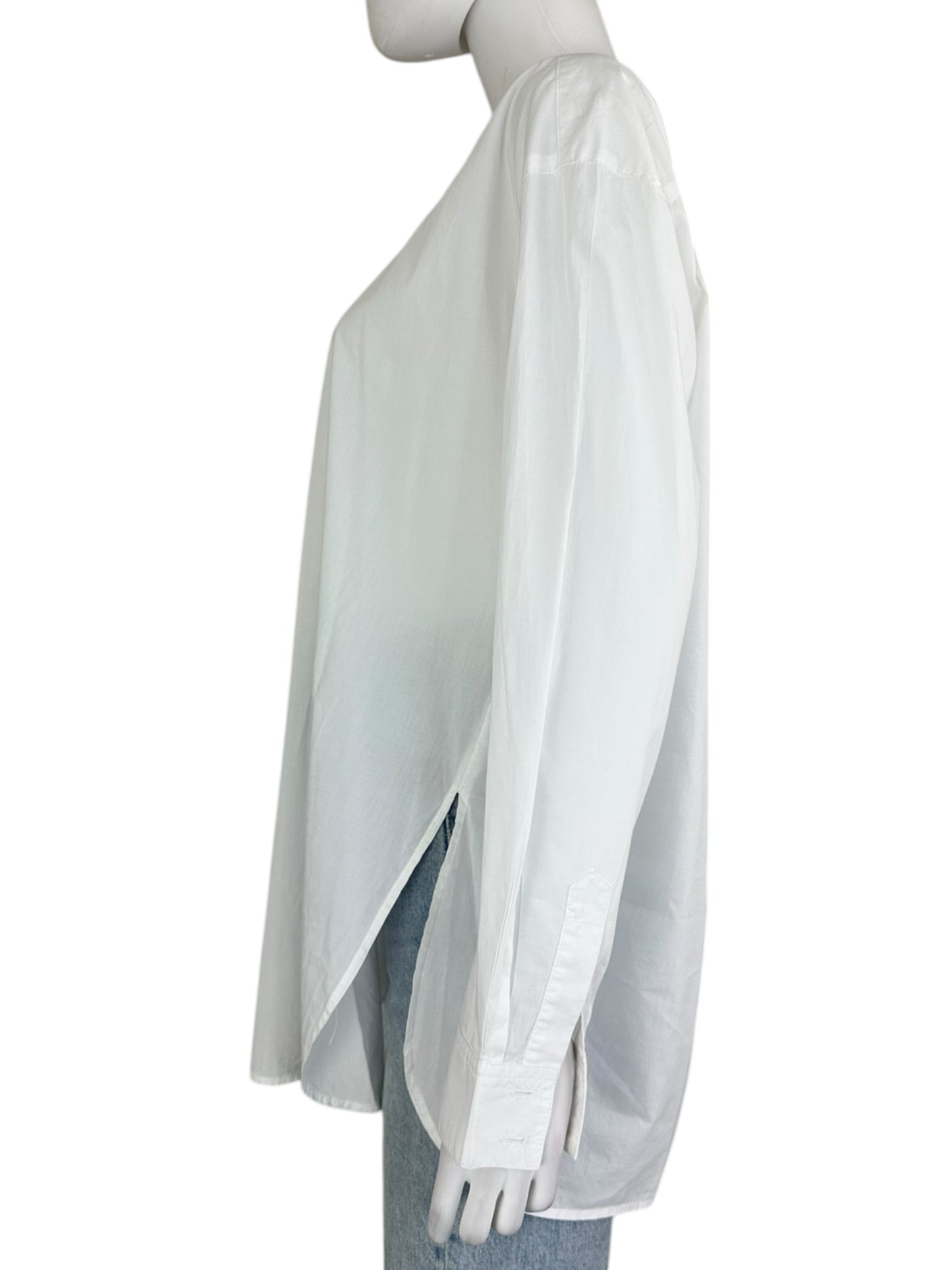 Vince White 100% Cotton Popover Blouse Size 10