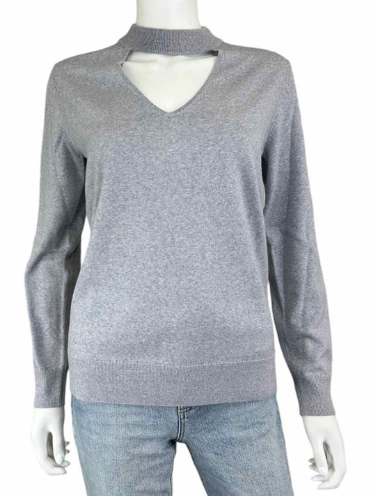 TRINA TURK Gray Merino Wool Sweater Size S