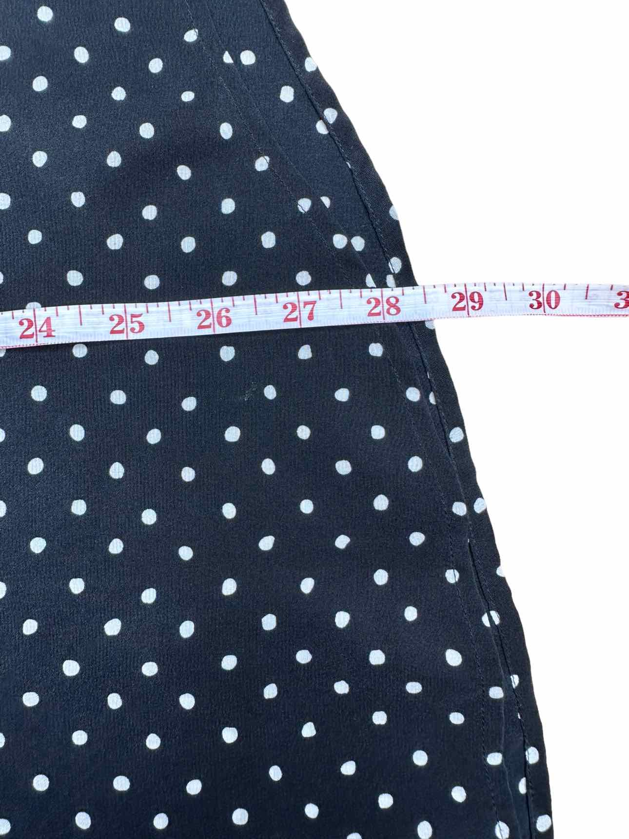Joie 100% SILK Black White Dot Blouse Size S