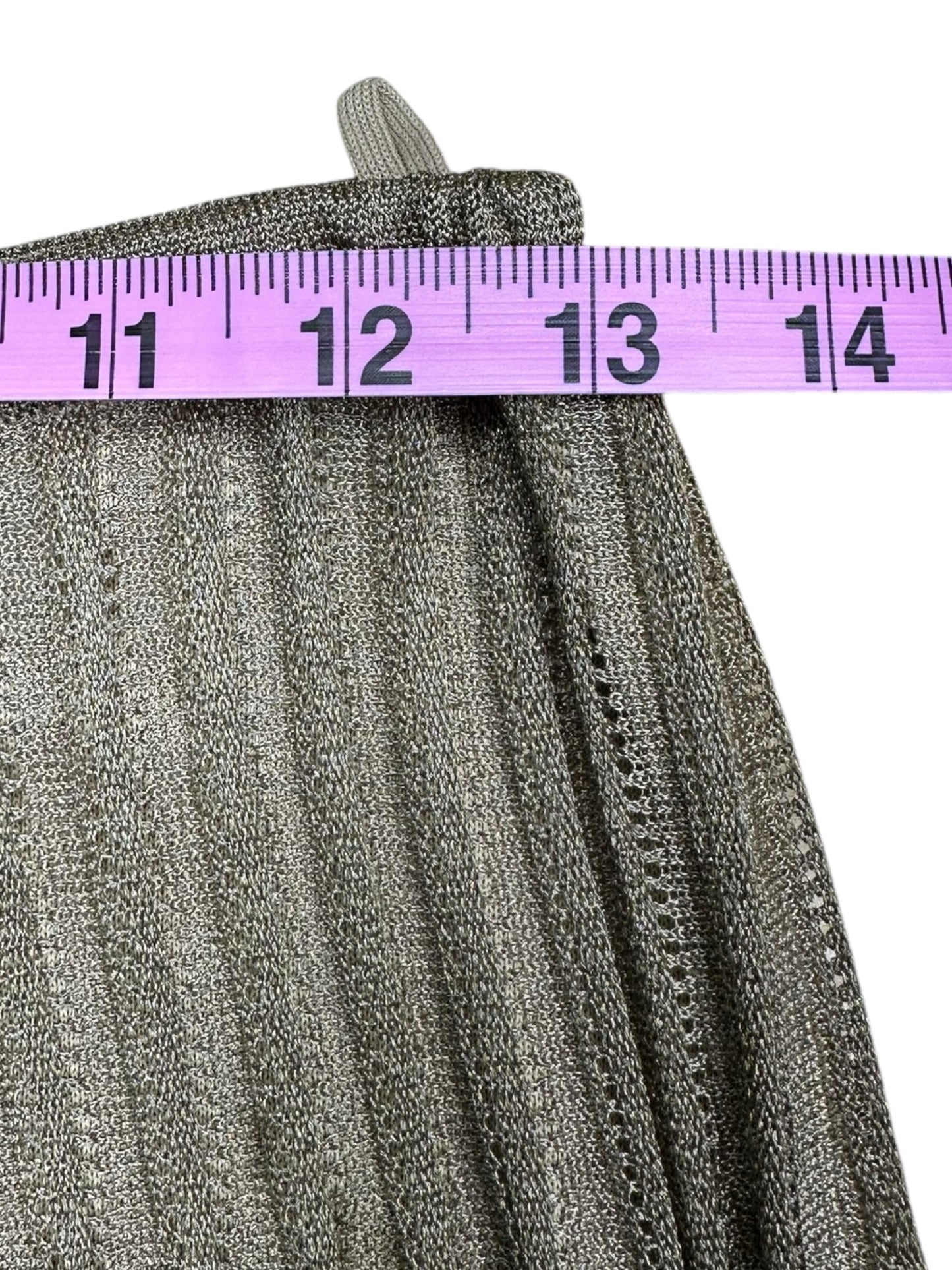 Vince Gold Pleated Midi Skirt Size S