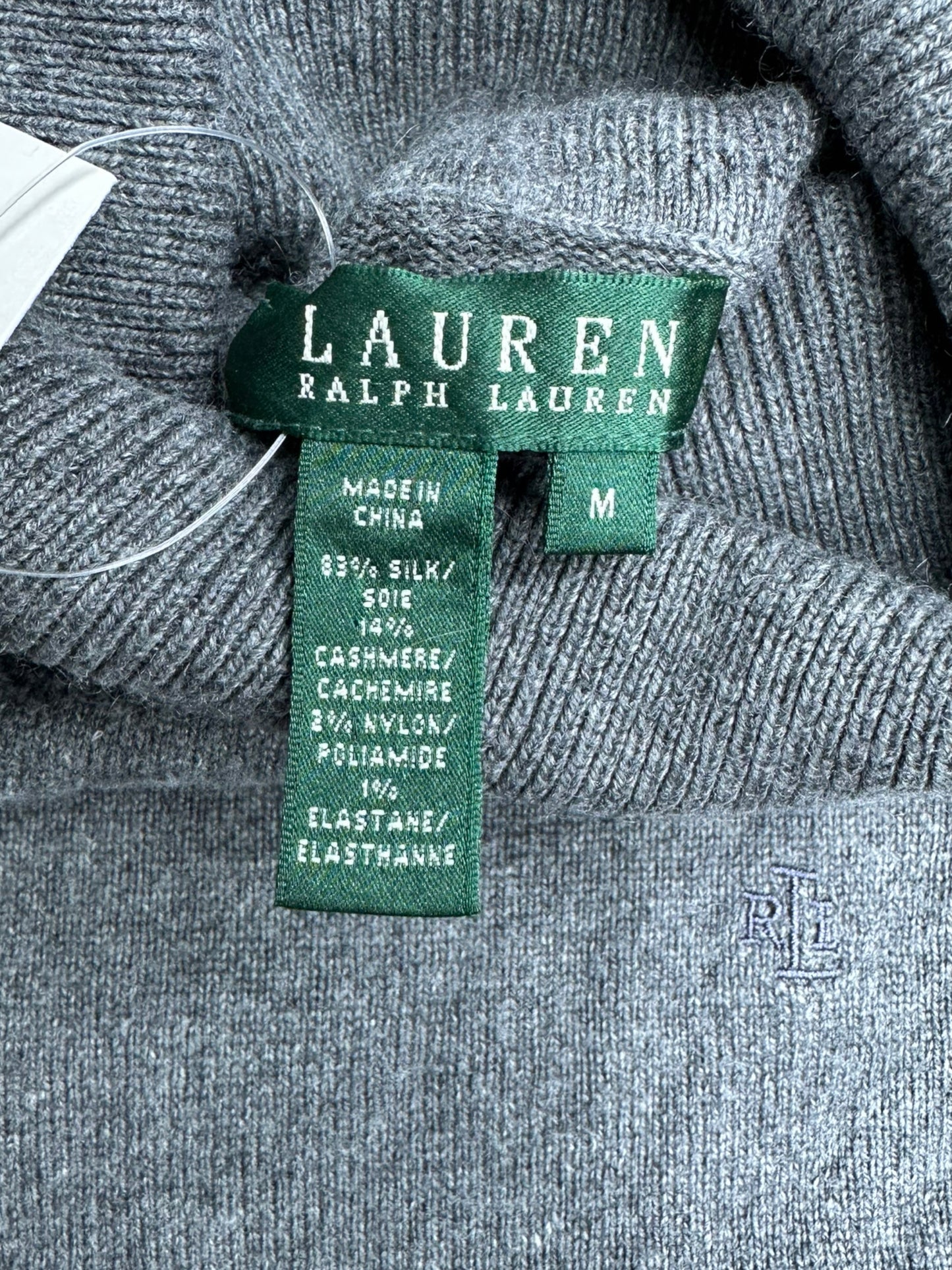 Ralph Lauren Gray Cashmere/Silk Blend Sweater Size M