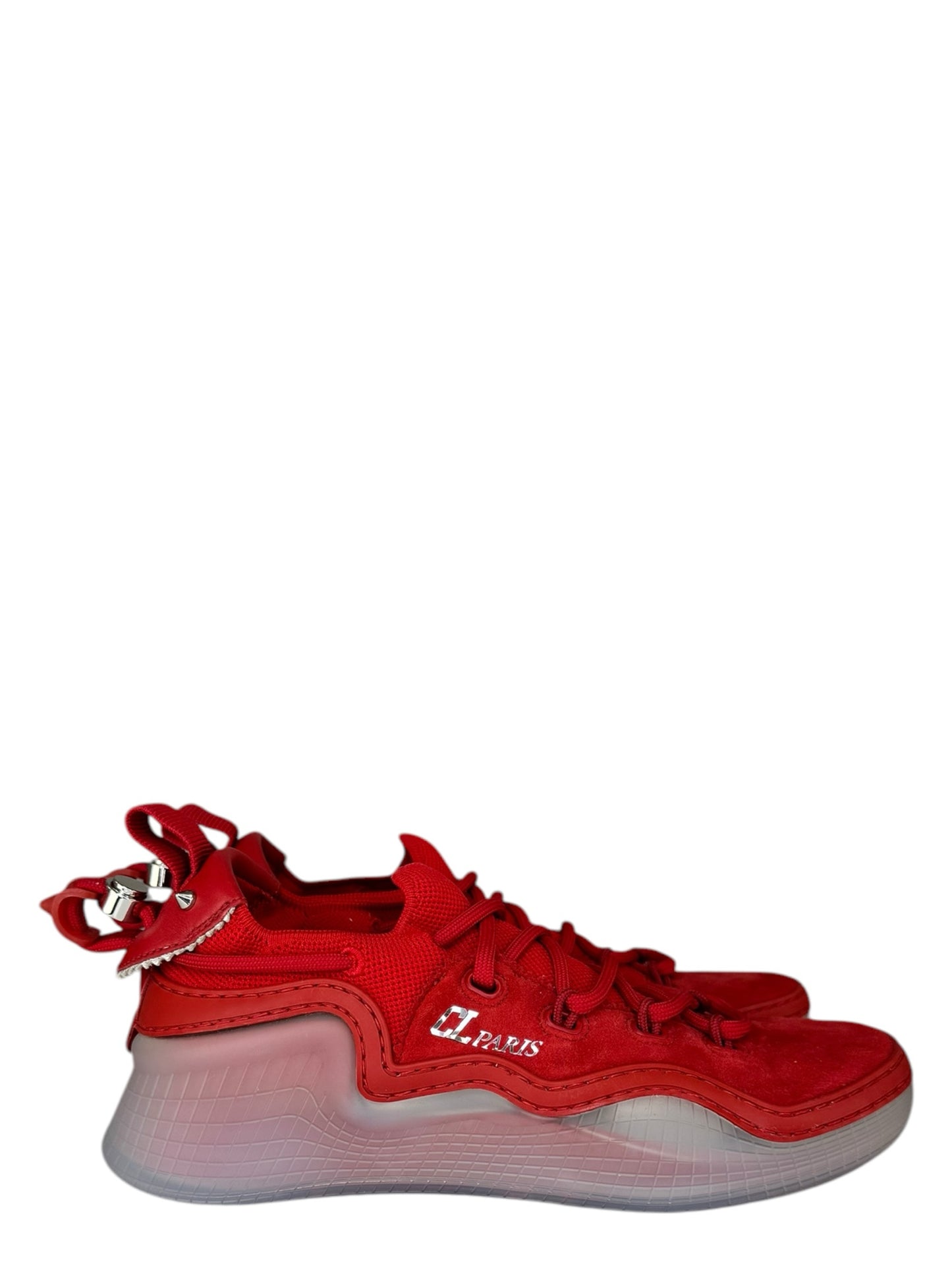 Christian Louboutin Red Arpoador Suede Sneakers Size 37