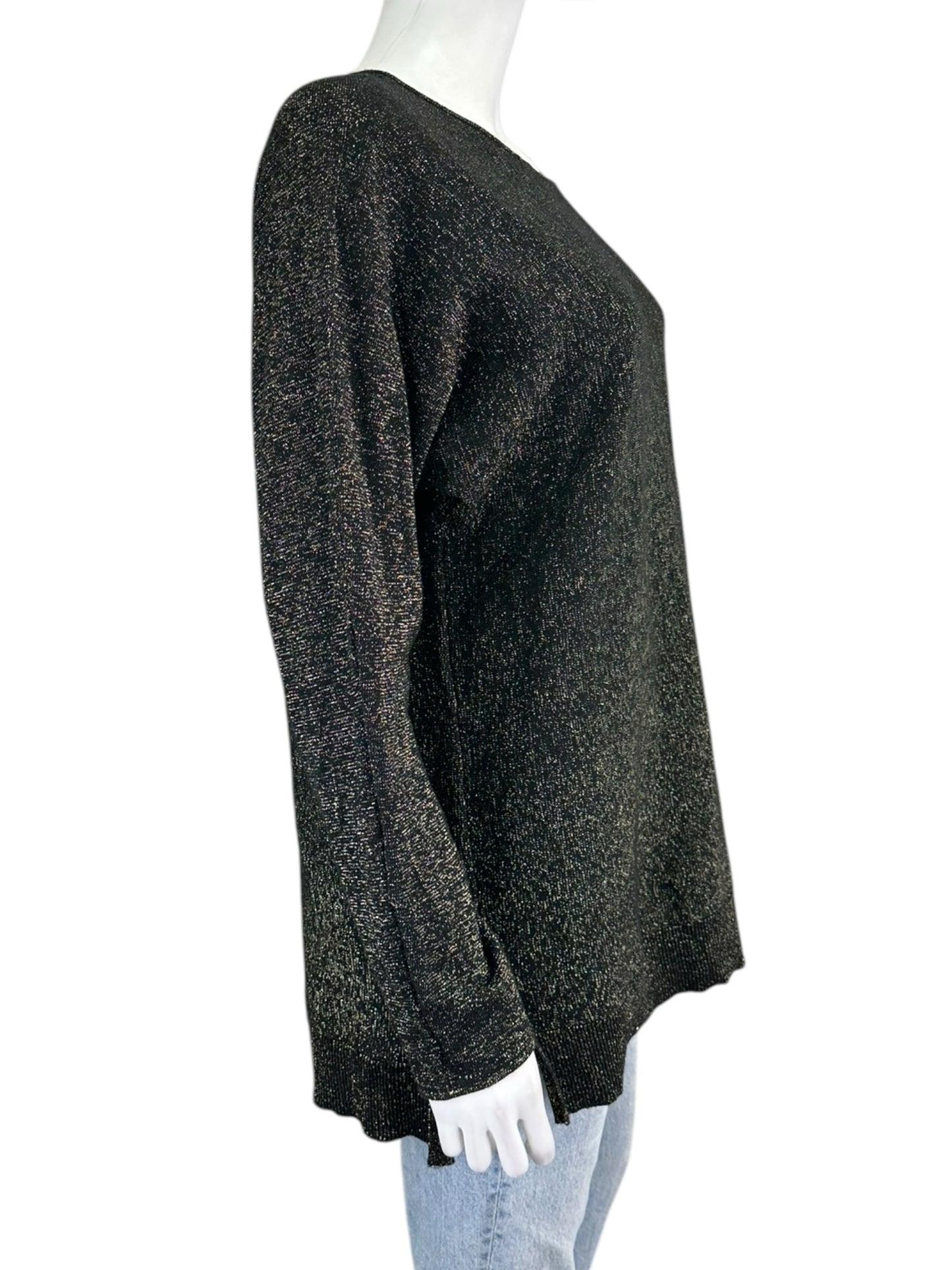 MICHAEL Michael Kors Black Sparkle Sweater Size XL