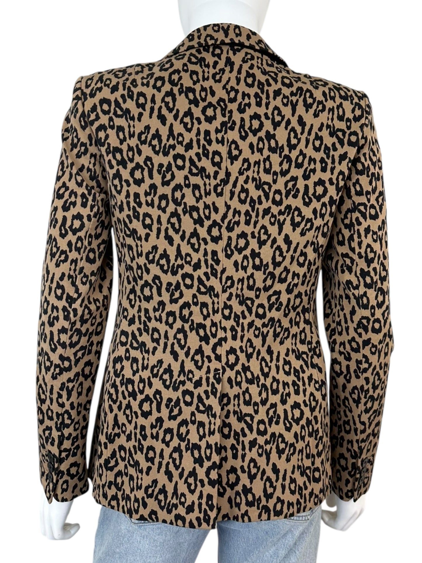 BANANA REPUBLIC Brown Leopard Print Blazer Size 4