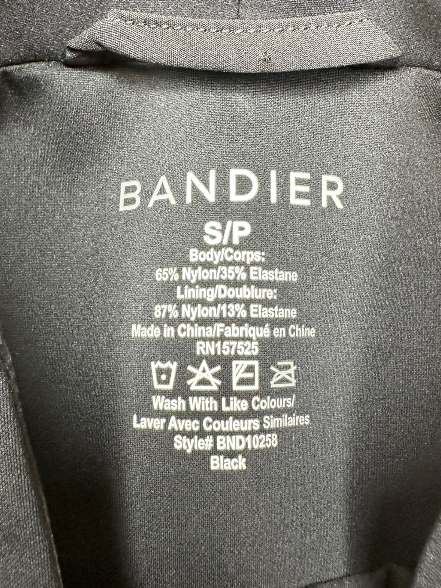BANDIER Black Sport Logo Blazer Size S