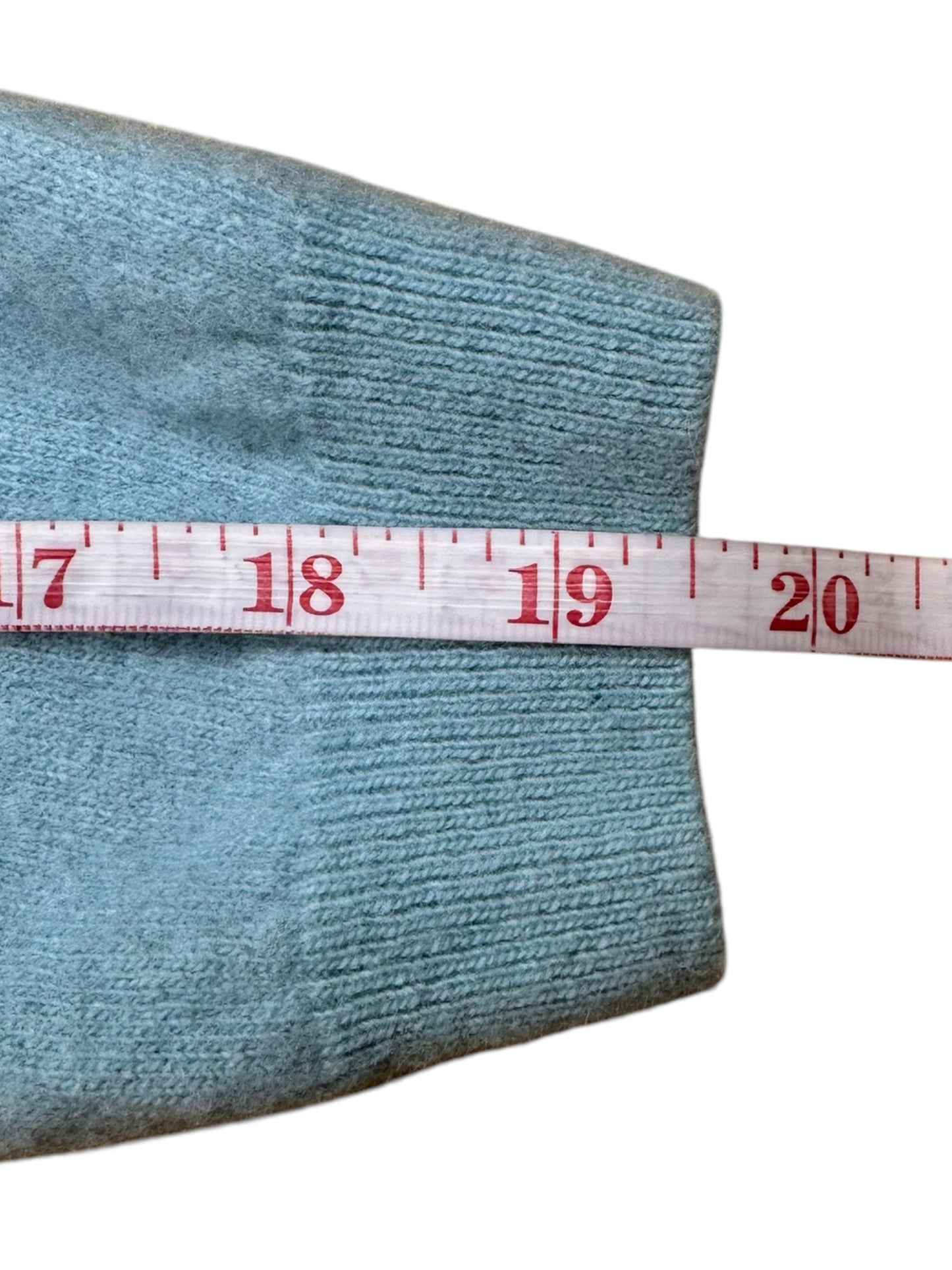 Talbots Blue Lambswool & Angora Sweater Cardigan Size S