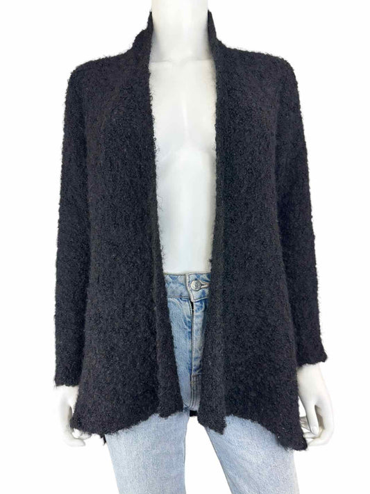 EILEEN FISHER Black Alpaca Wool Blend Cardigan Size S