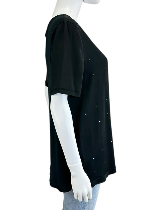MARCCAIN Black Studded Blouse Size M