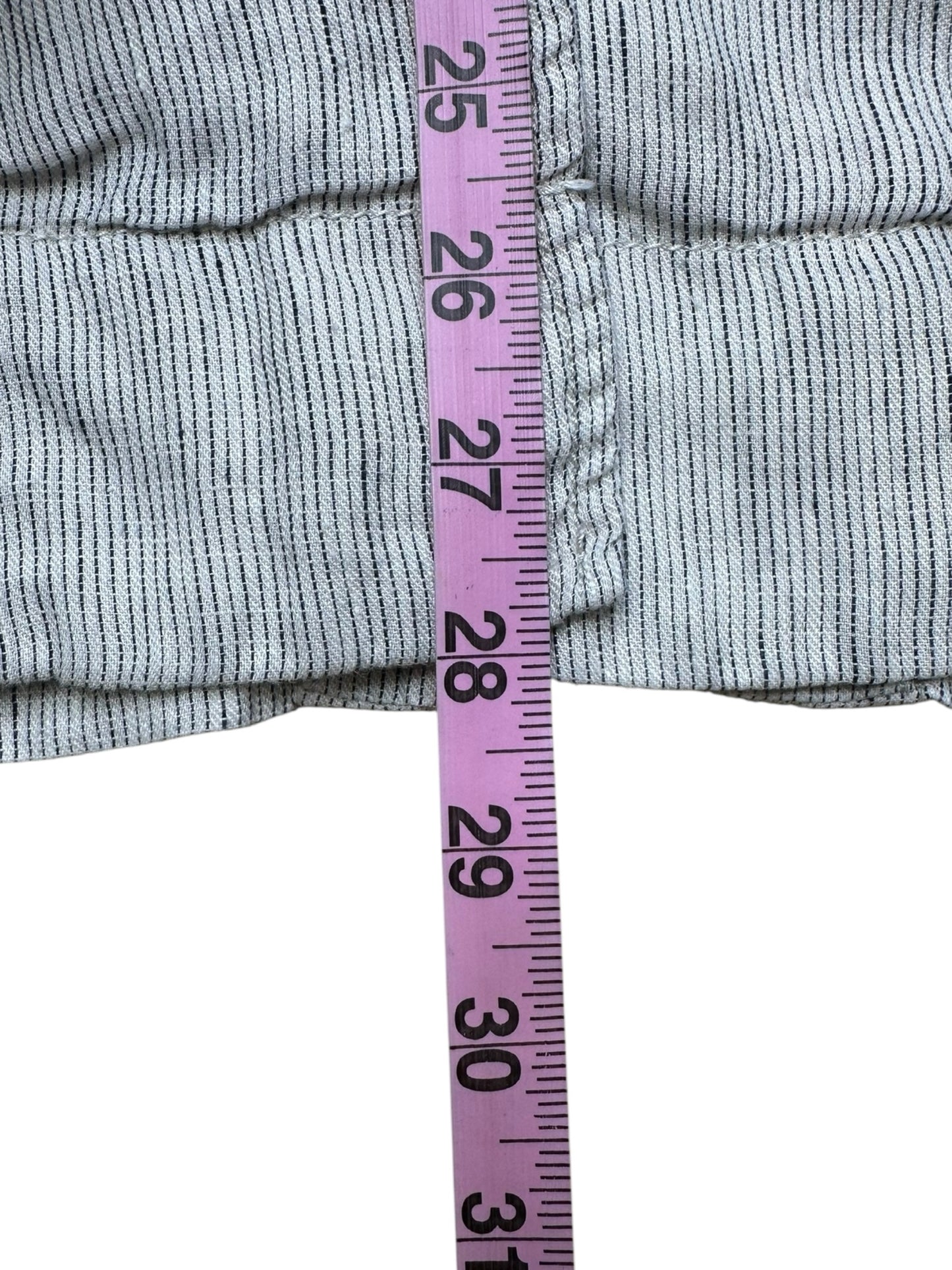 EILEEN FISHER White Striped 100% Organic Linen Dress Size S