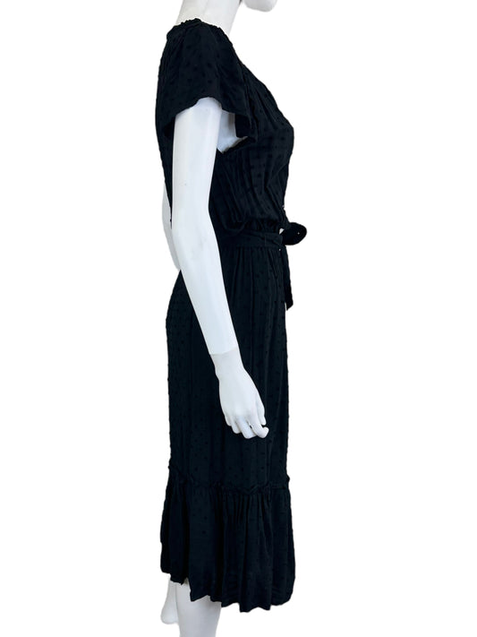 PAIGE Black Casual Midi Dress Size S