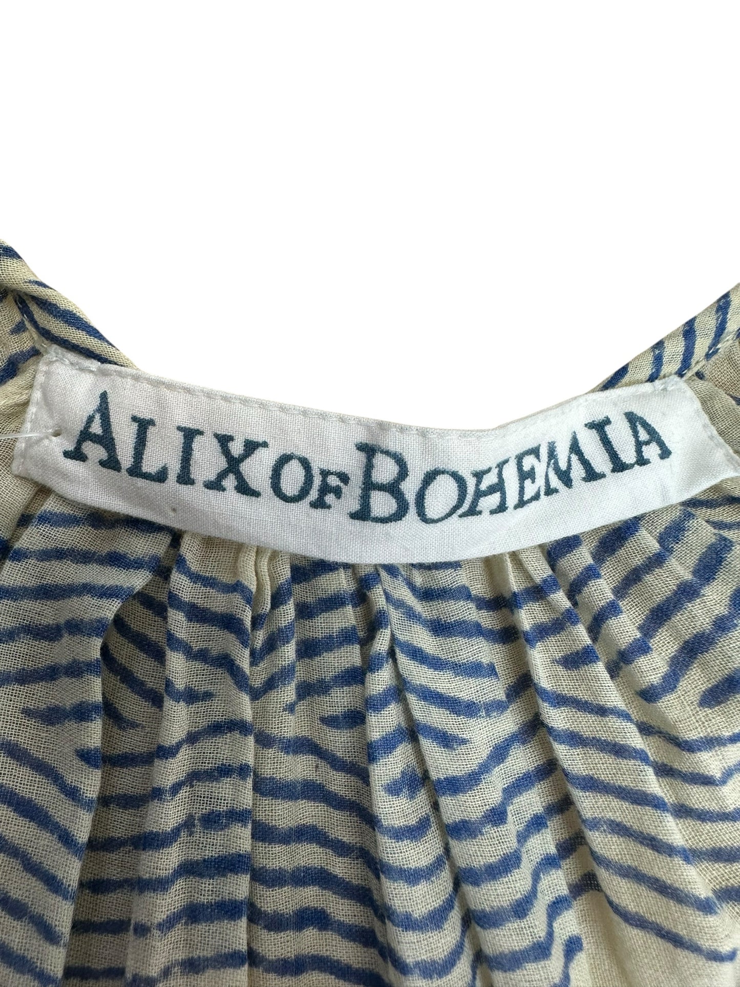 Alix of Bohemia Blue 'Saranna' 100% Cotton Maxi Dress Size S