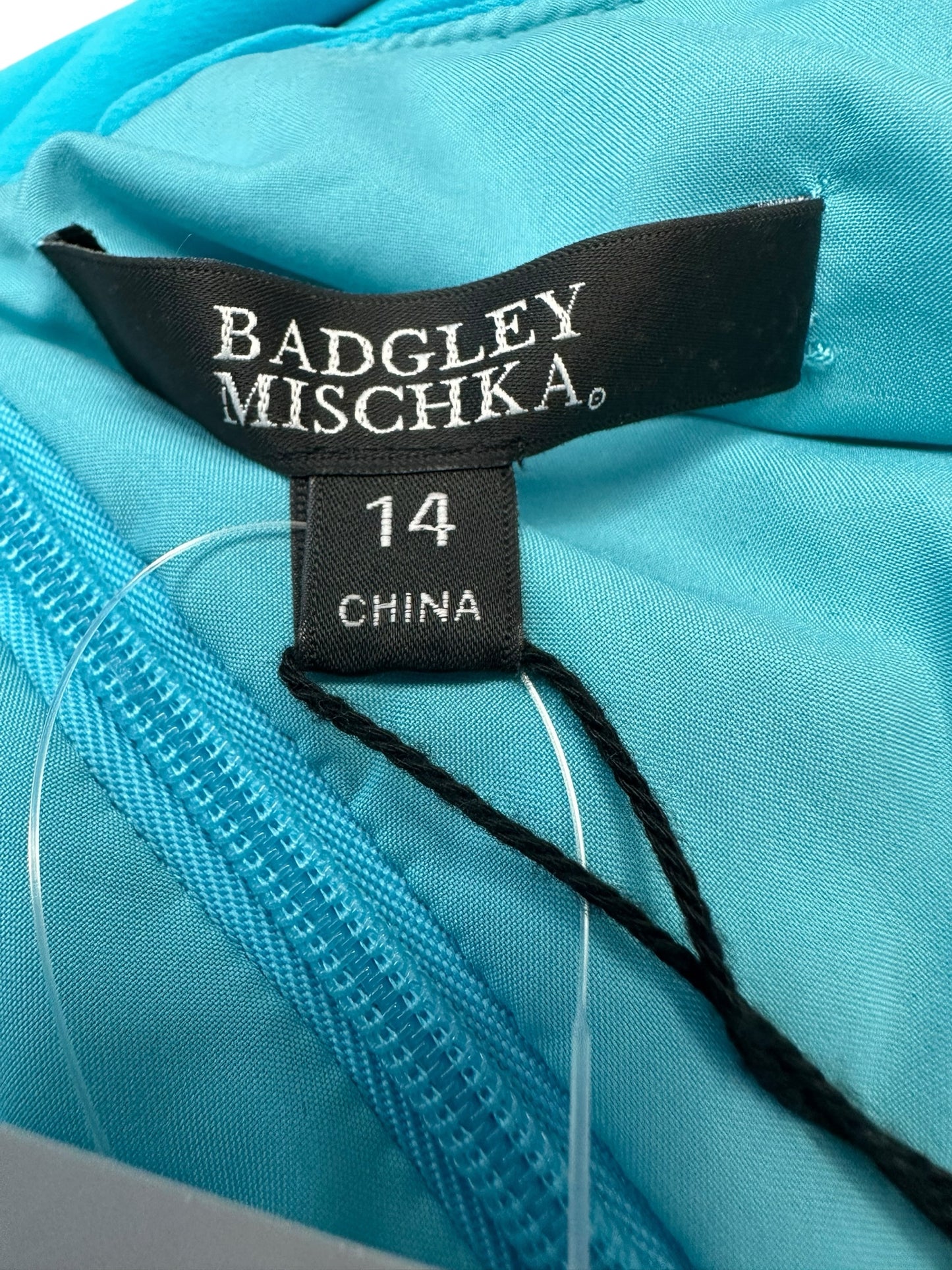 NWT Badgley Mischka Blue Long Dress Size 14