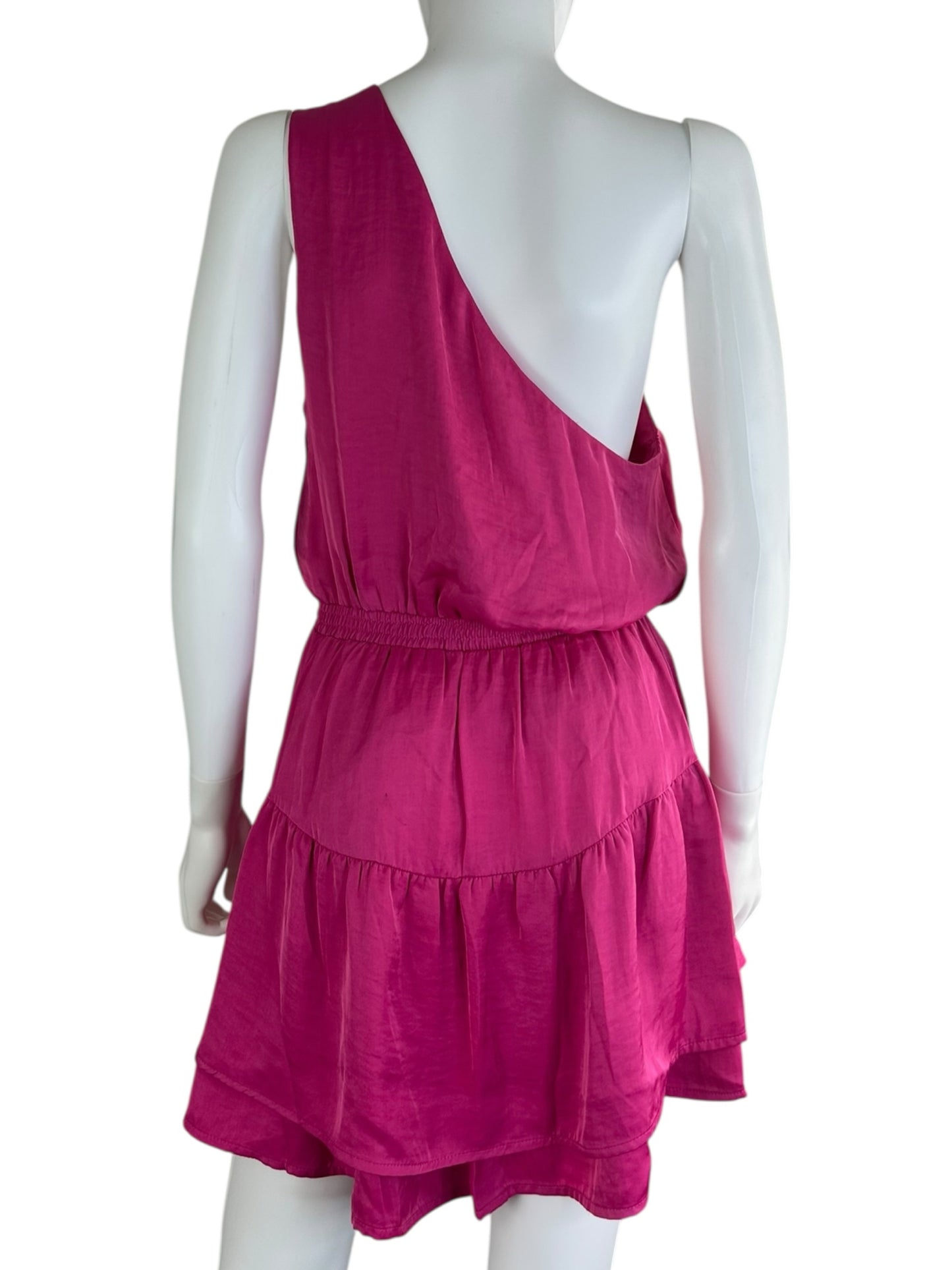 STEVE MADDEN NWT Hot Pink One Shoulder Dress Size M