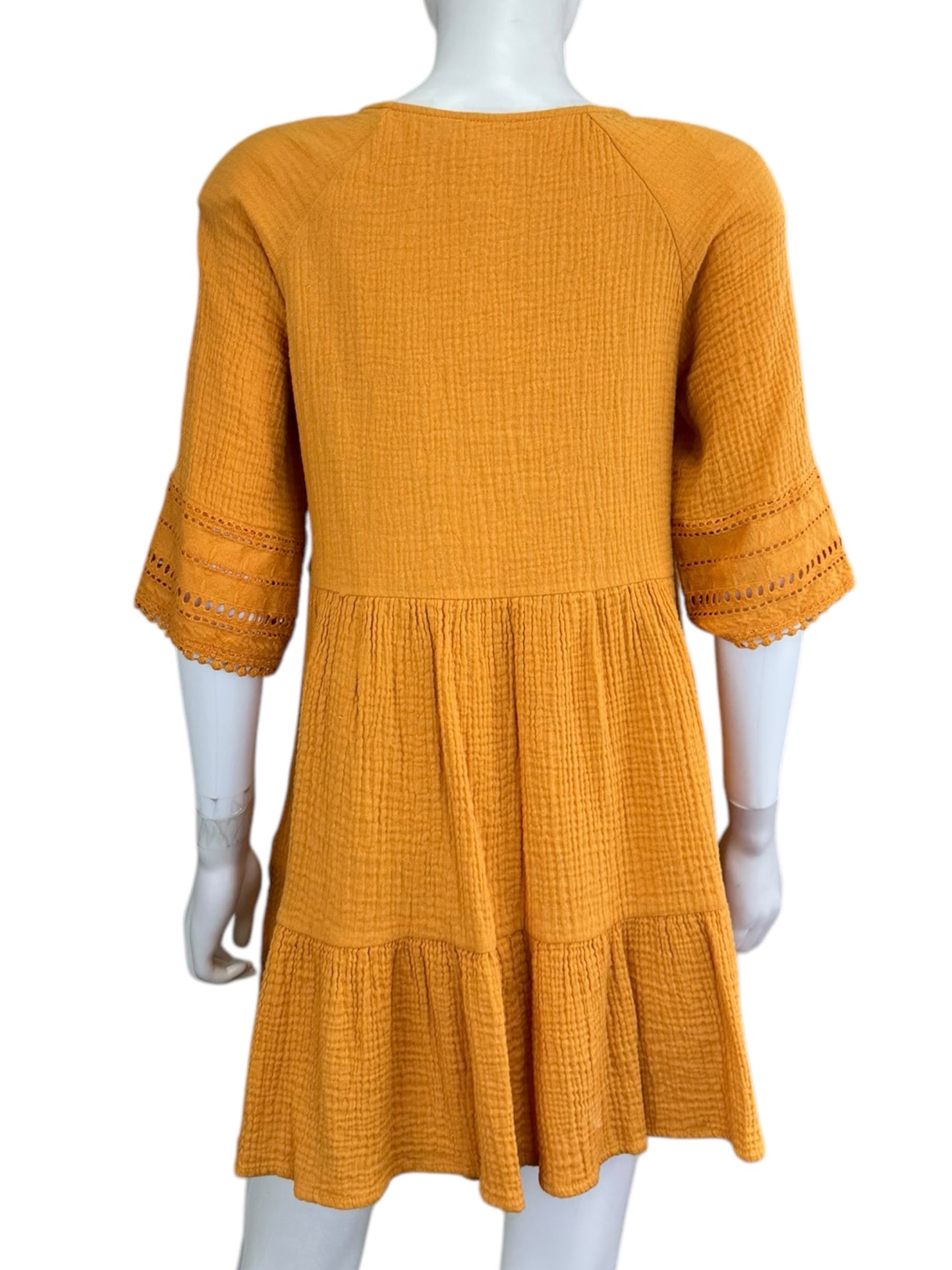 eri + ali Orange Mini Flowy Dress Size SP