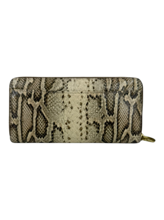 COACH Python Snakeskin Continental Wallet
