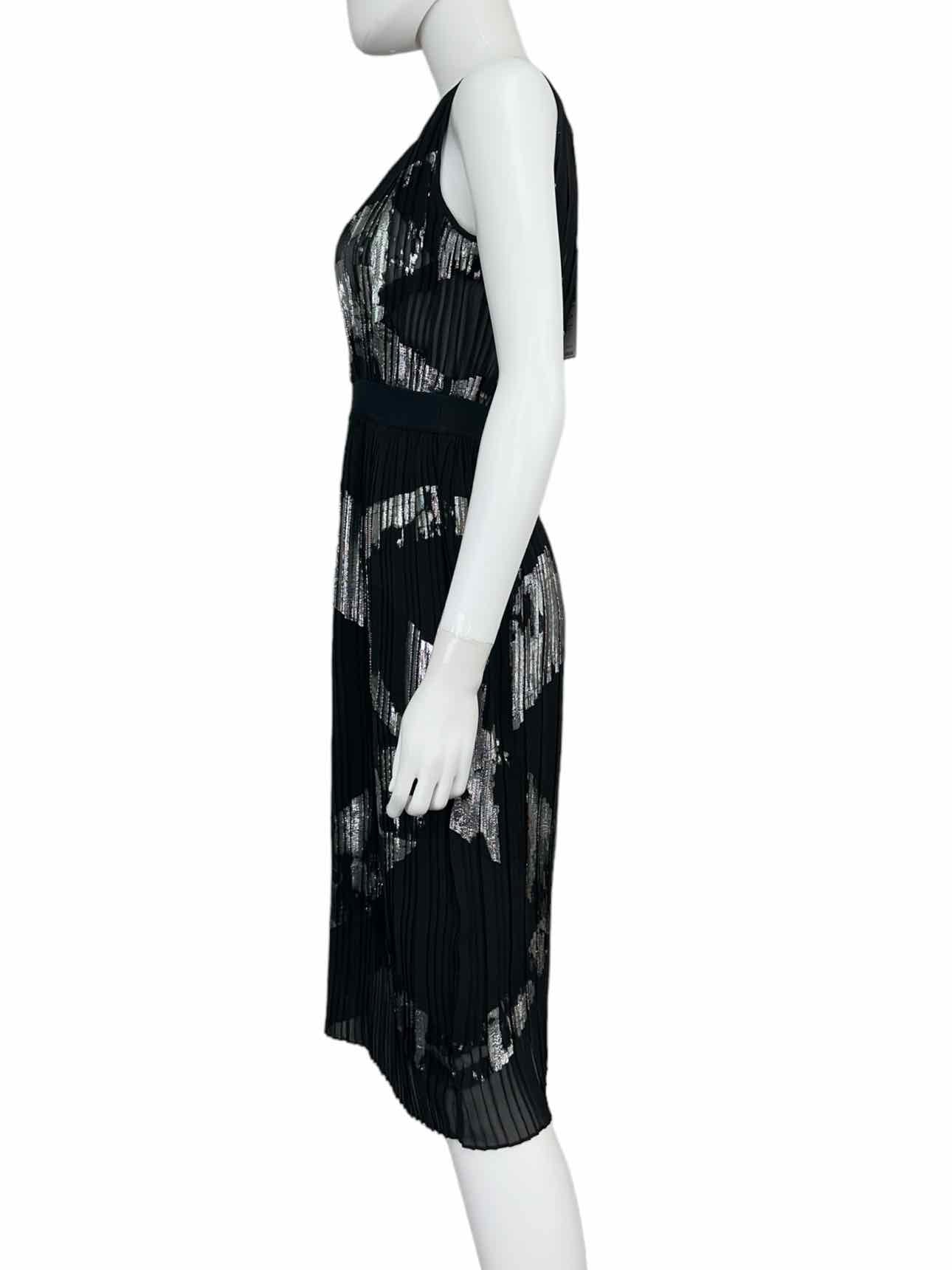 BCBGMAXAZRIA NWT Black ZARIAH Cocktail Midi Dress Size XXS