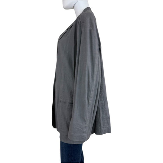 J. Jill Gray Linen Blend Blazer Size 2X