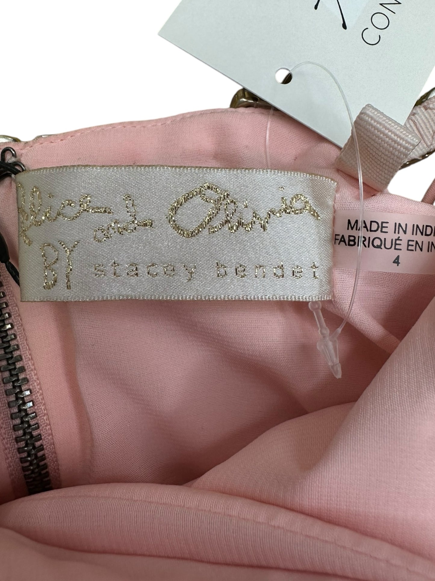 alice & olivia NWT Pink Rosette Maxi Dress Size 4