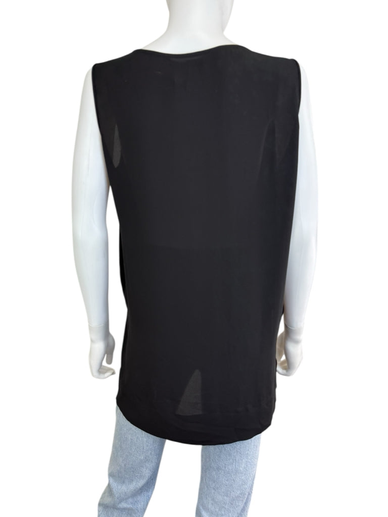 BCBGMAXAZRIA Black Antonella Sleeveless Top Size M