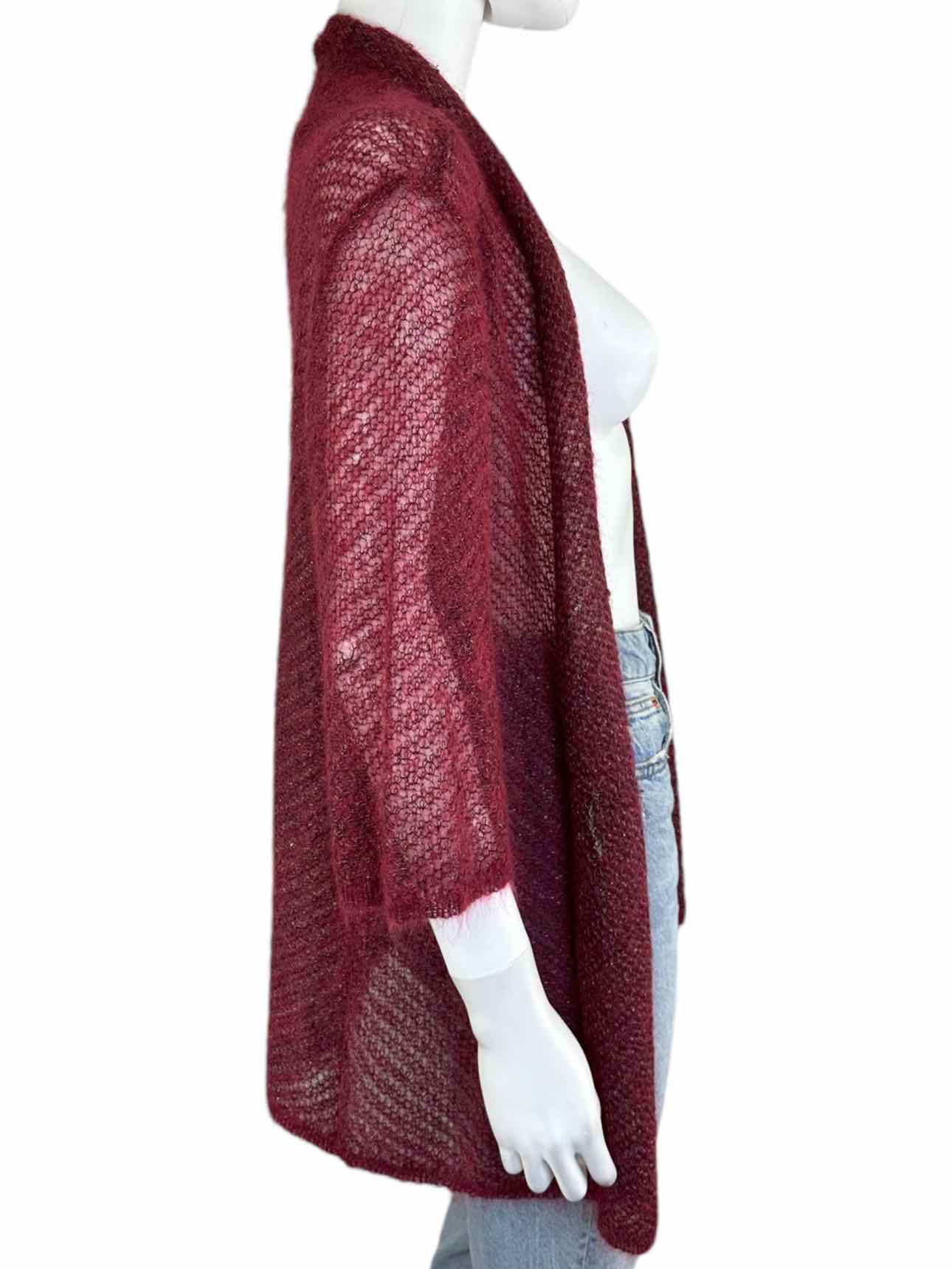 EILEEN FISHER Burgundy Sweater Cardigan Size PS