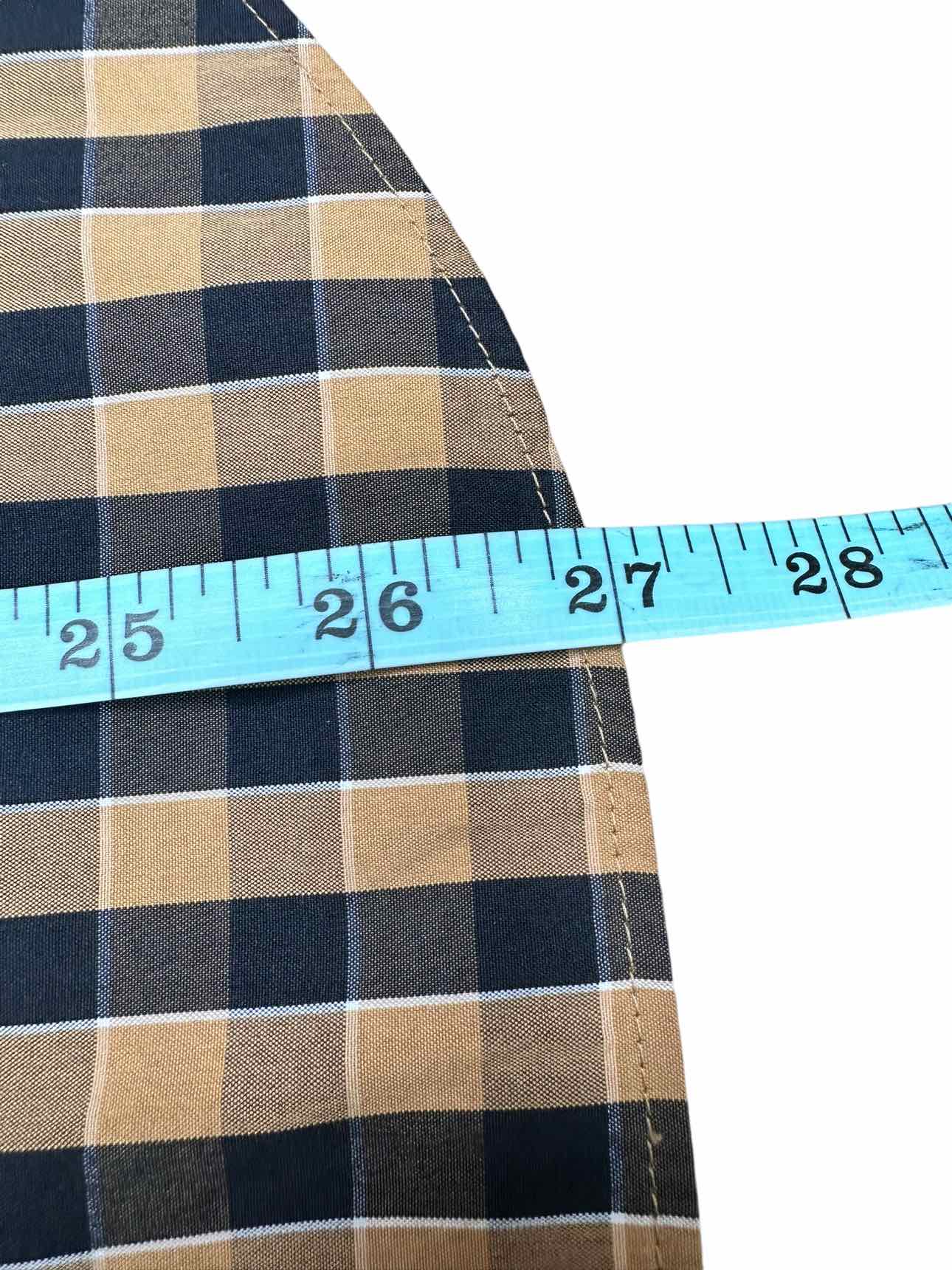 LAFAYETTE 148 NEW YORK Black and Brown Checkered Button Down Size S
