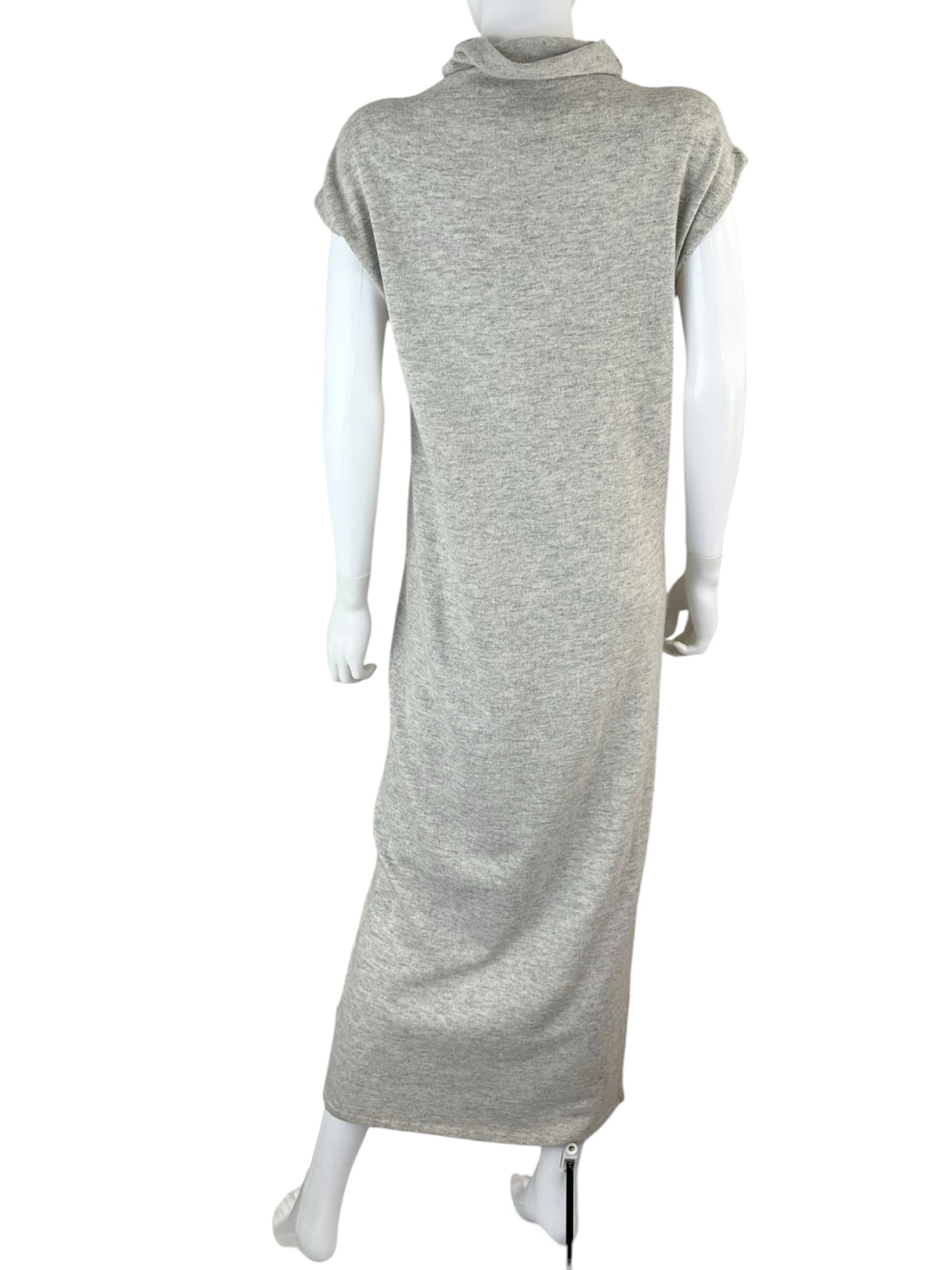 ALLUDE Gray Wool Cashmere Blend Maxi Sweater Dress Size M