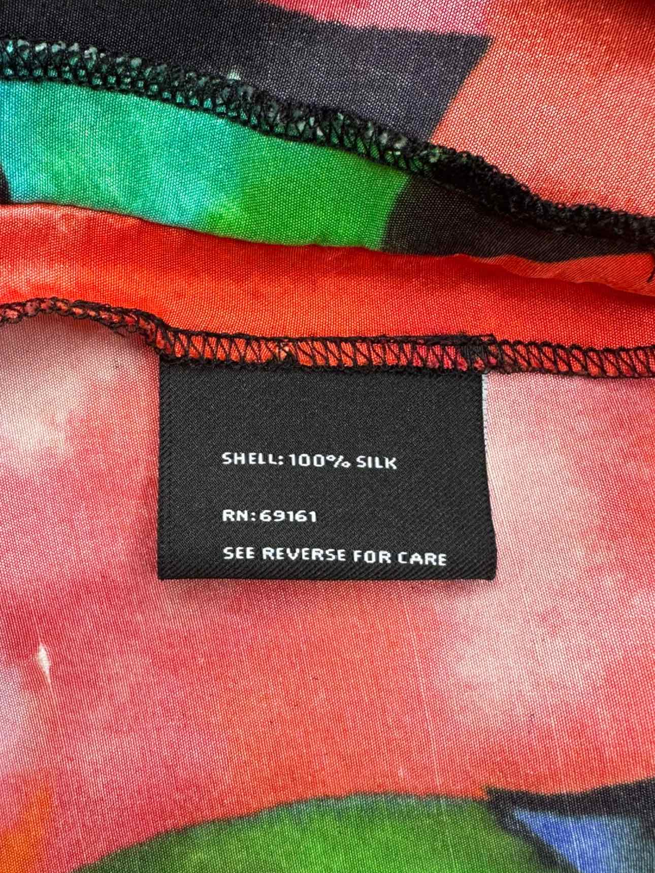 CARLISLE Multi-colored 100% Silk Print Jacket Size 12