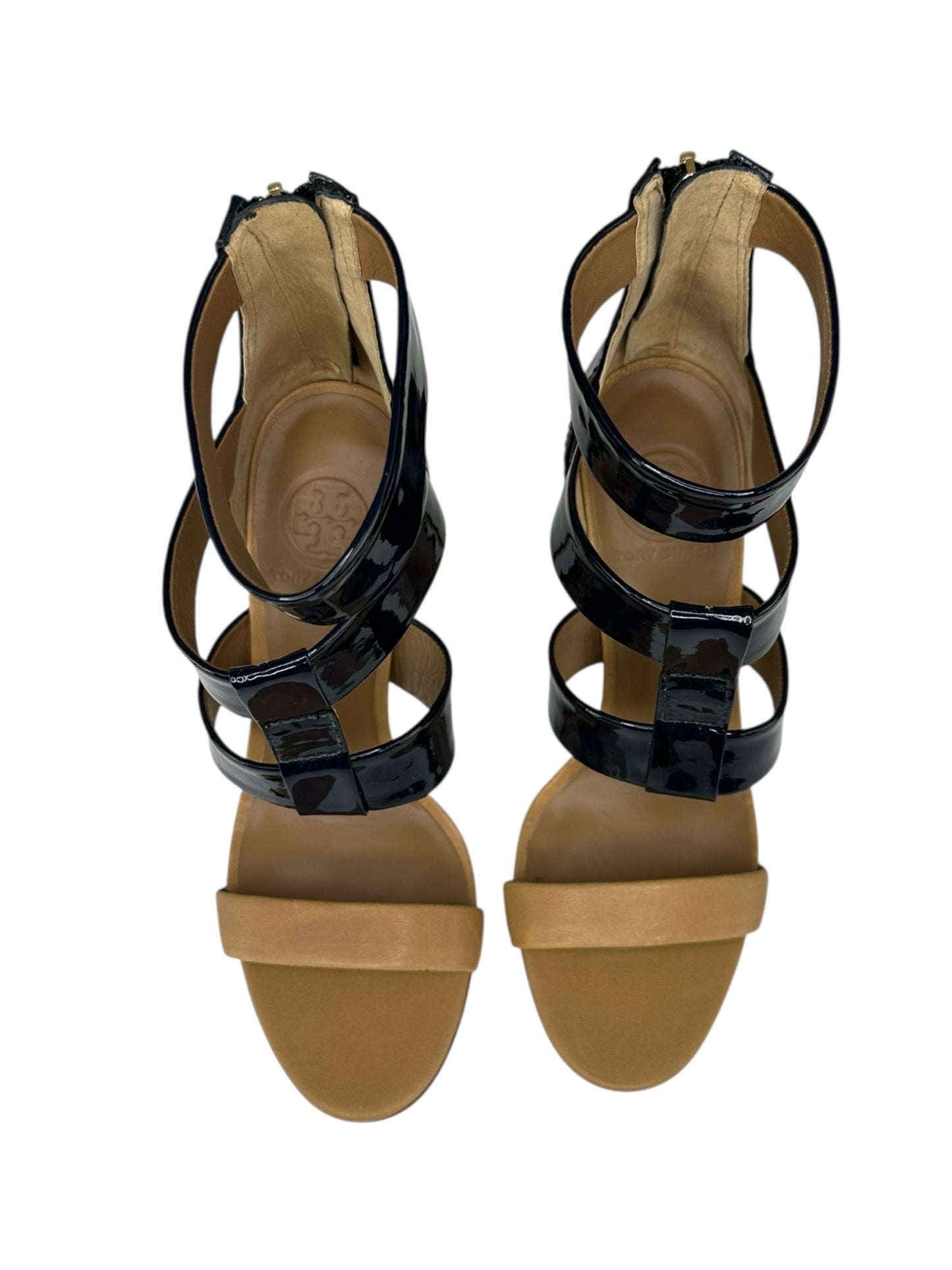 Tory Burch Danielle Caged Leather Sandal Pumps Size 8.5