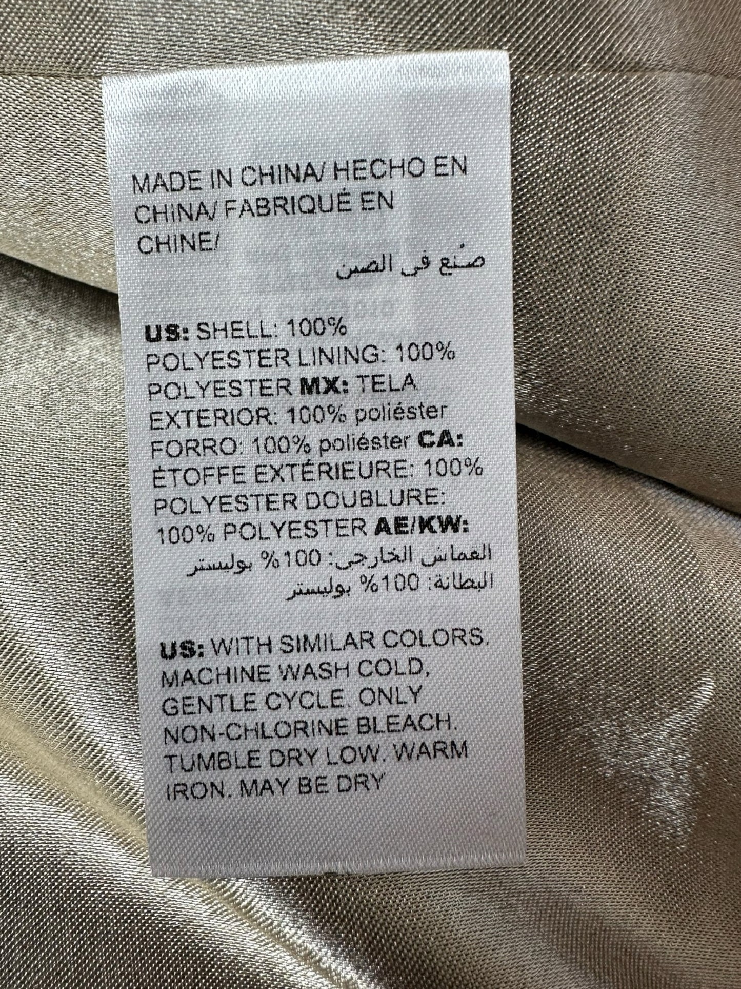 Chico's NWT Pewter Shantung Topper Coat Size 8/10
