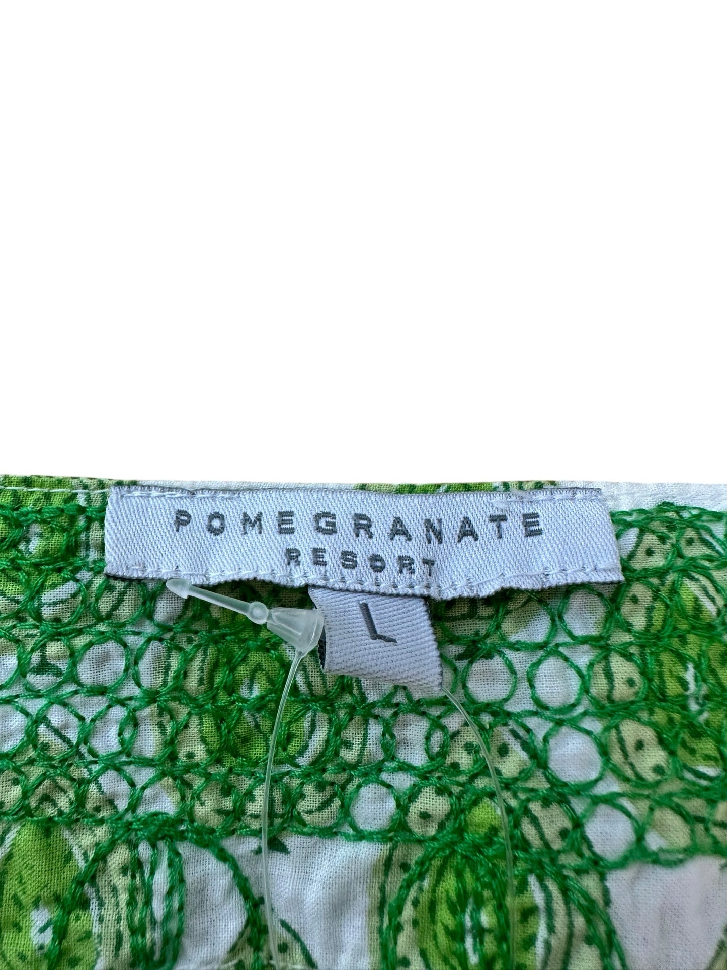 POMEGRANATE Green Patterned Tunic Size L