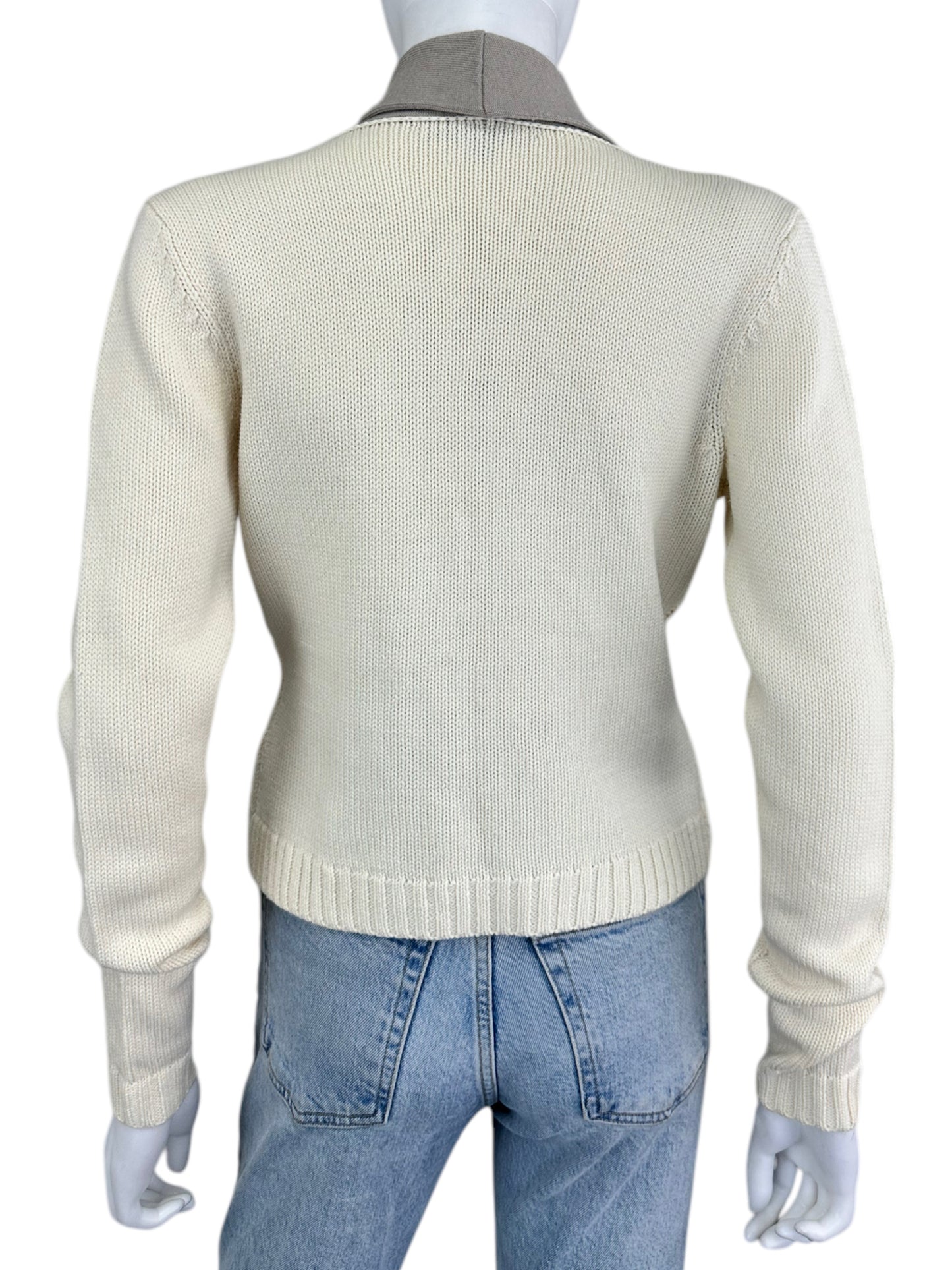 ANTONIO MELANI Wool Cable Knit Cardigan Size S