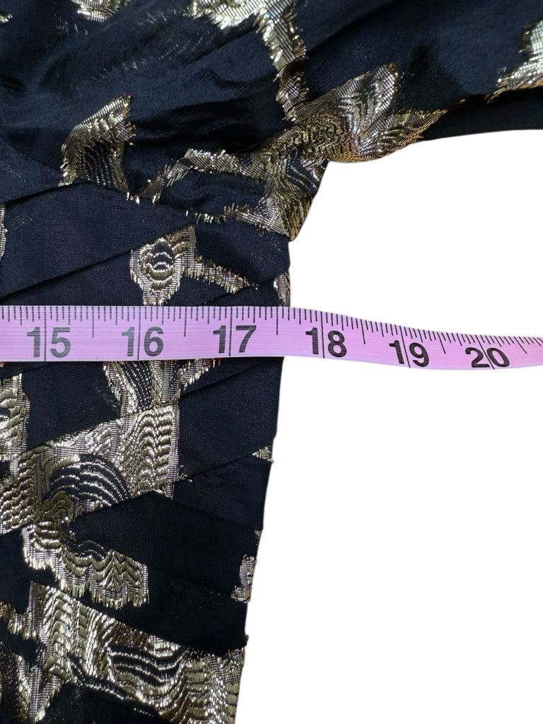 EDITION by EXPRESS NWT Black Metallic Floral Print Blouse Size S