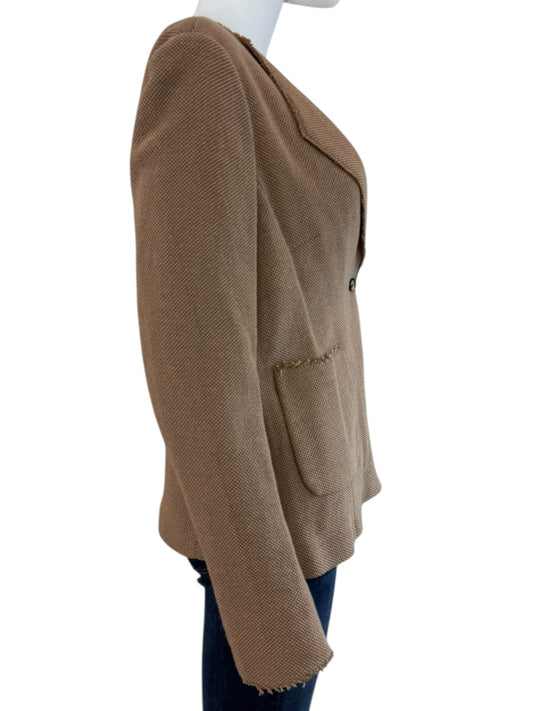 Piazza Sempione Brown Wool Blend Jacket Size 4
