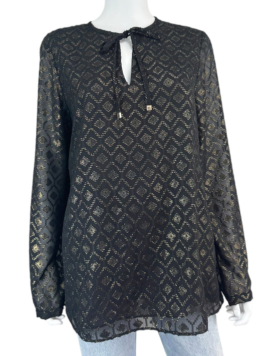 LAFAYETTE 148 NEW YORK Black Blouse Size M