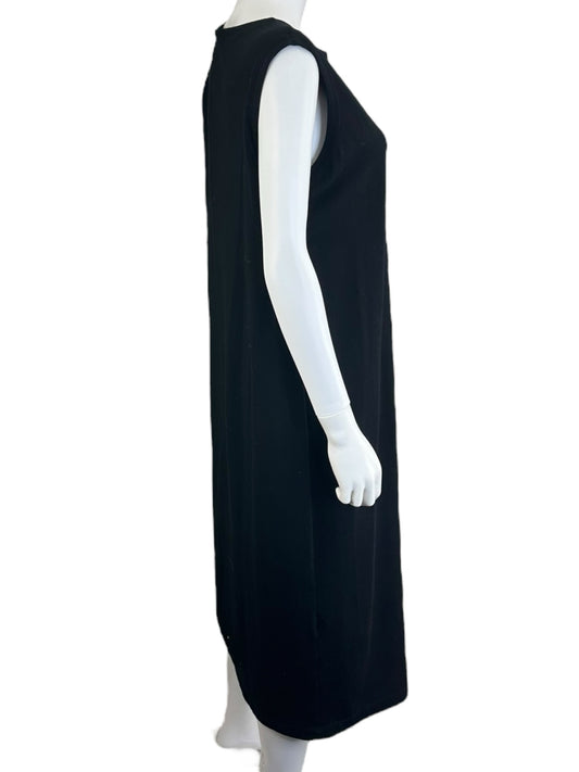 EILEEN FISHER Black Organic Cotton Midi Dress Size S