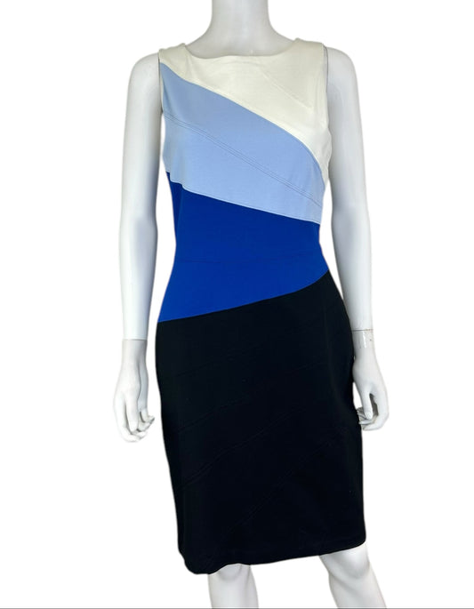 White House Black Market NWT Color Block Knit Dress Size 8