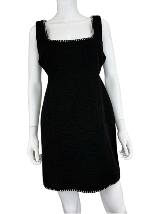 AVEC LES FILLES NWT Black Tweed Cutout Dress Size L
