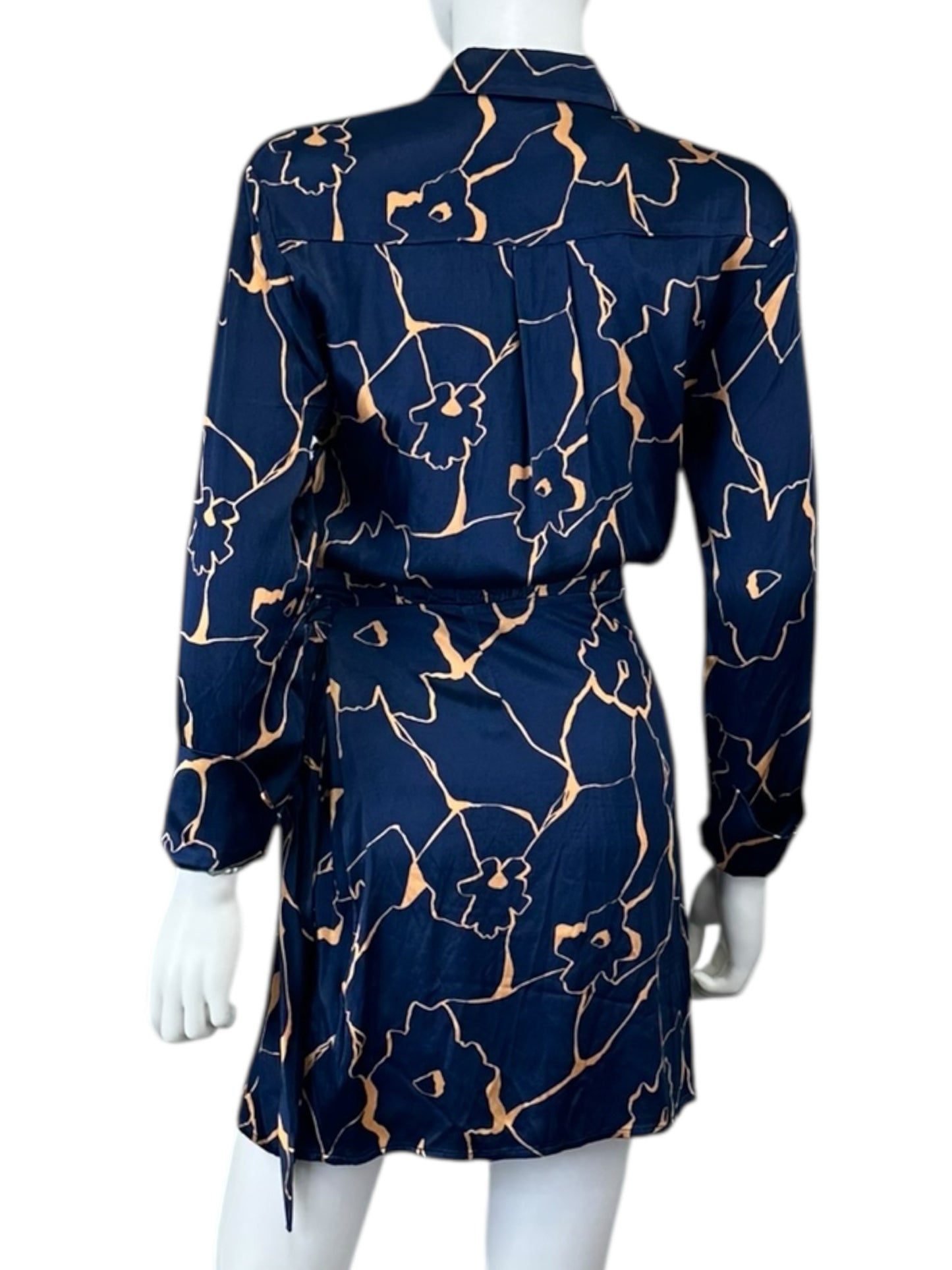 ASTR the Label NWT Blue Satin Brielle Mini Dress Size XS