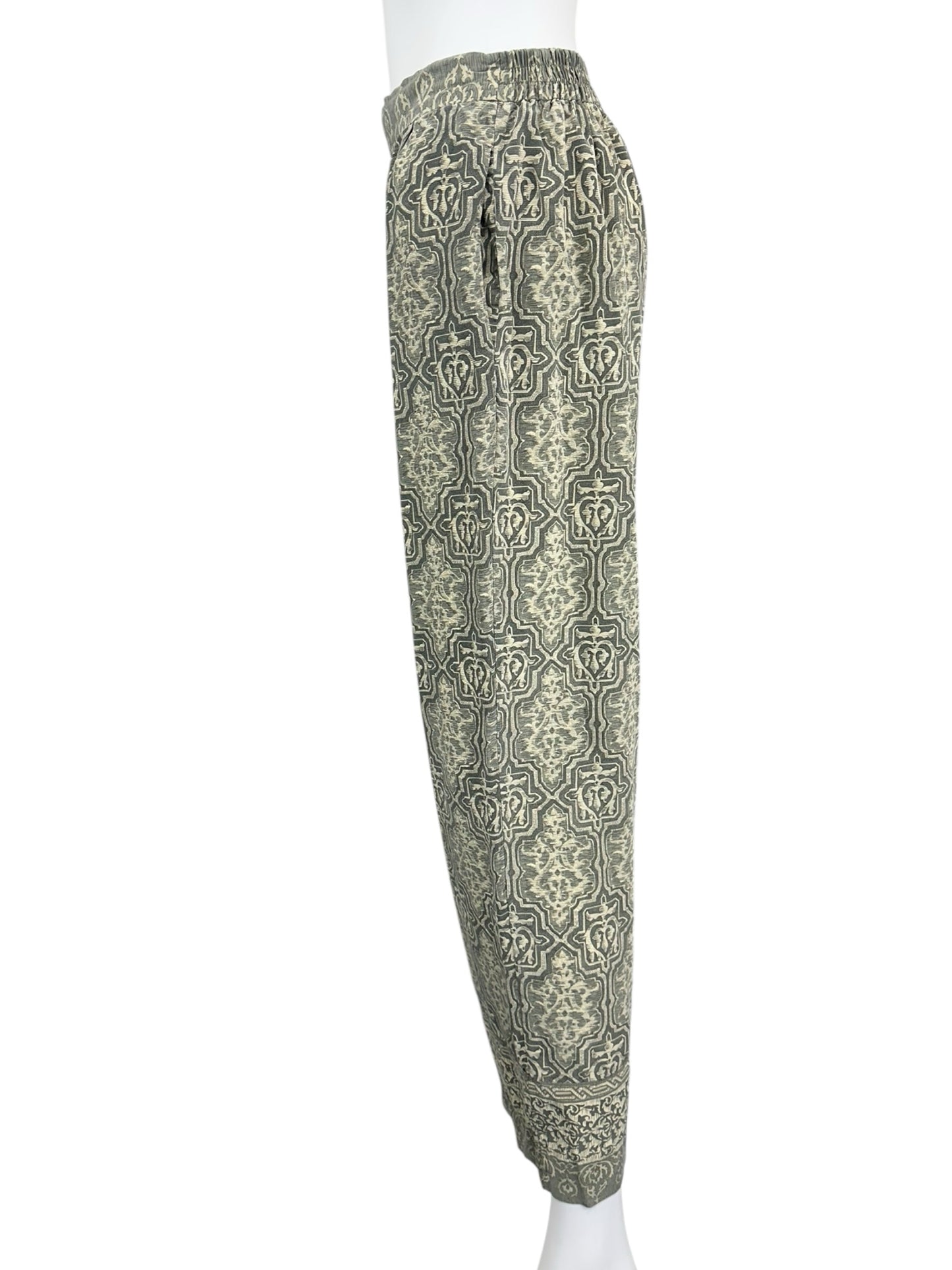 The J. Peterman Company Green Silk Pants Size S