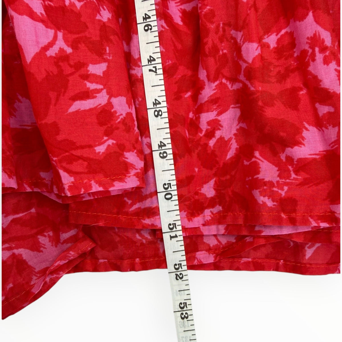 Karlie Red Floral Maxi Dress With Flutter Sleeves And Tiered Skirt Size S