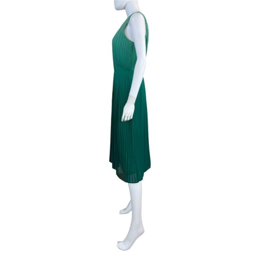 Banana Republic Green Pleated Ombré Midi Dress Size 6