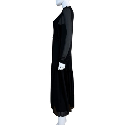 Wilfred NWT Black Rosalyn Midi Dress Size L