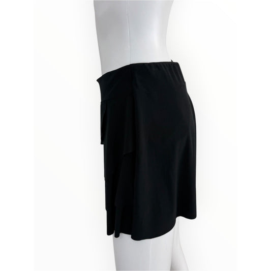 Miracle Suit NWT Black Layered Ruffle Swim Skort Size 14
