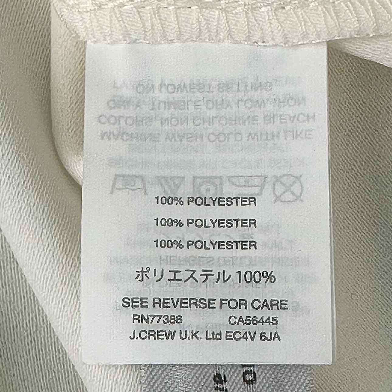 J. Crew NWT Cream Blouse, fabric content tag