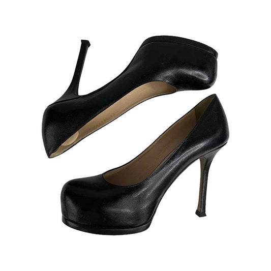 Yves Saint Laurent Black Platform Stiletto Pumps Size 35