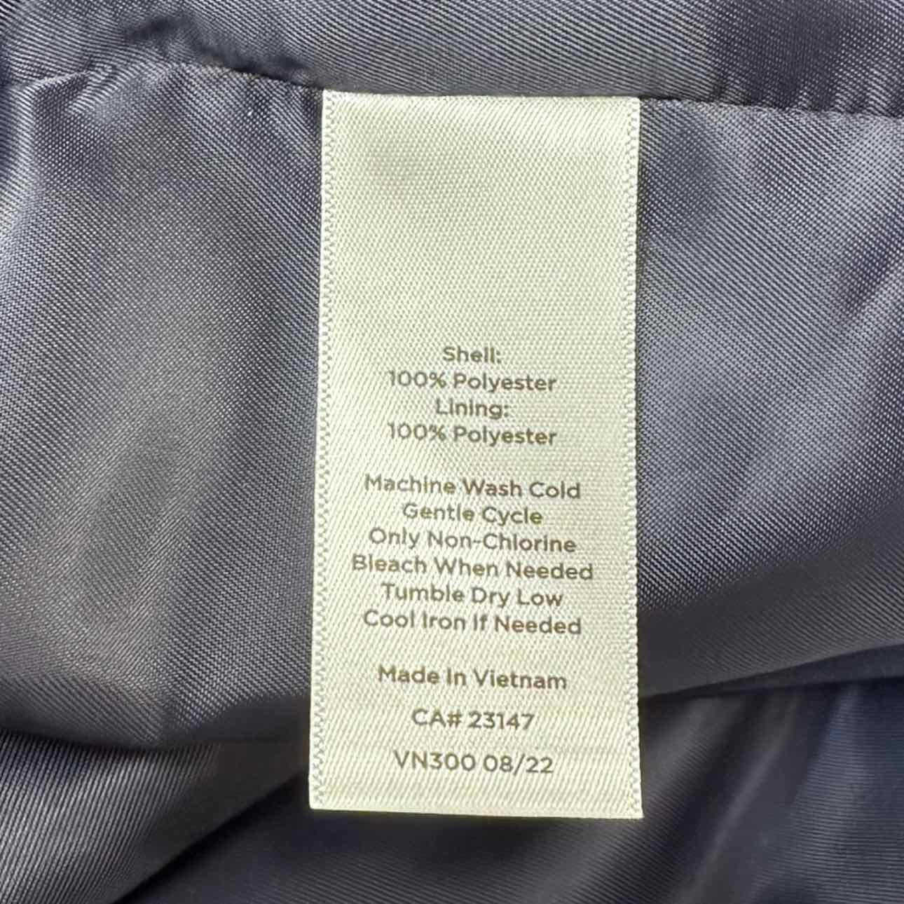 Talbots Navy Check Trench Raincoat Size L