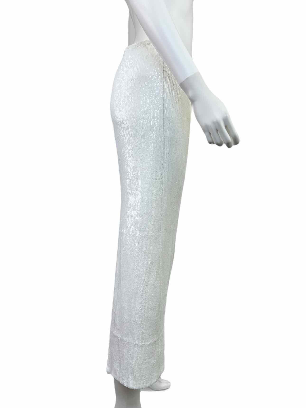GAUCHERE White Sequin Midi Skirt Size 34