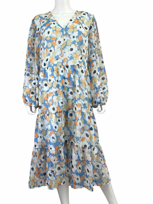 joie Size NWT Blue Floral Print Maxi Dress Size XL