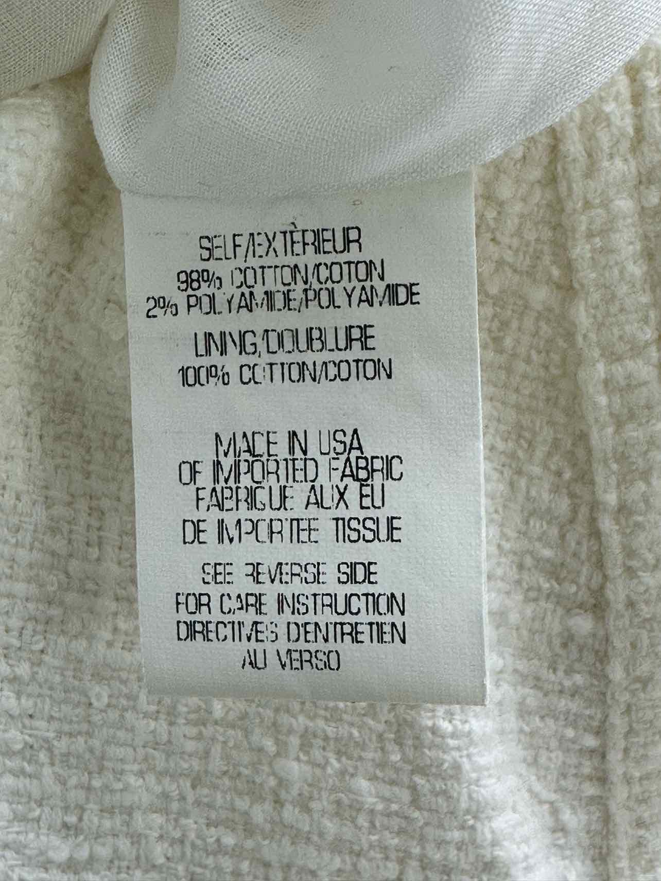 theory White Tweed Fit & Flare Dress Size 4
